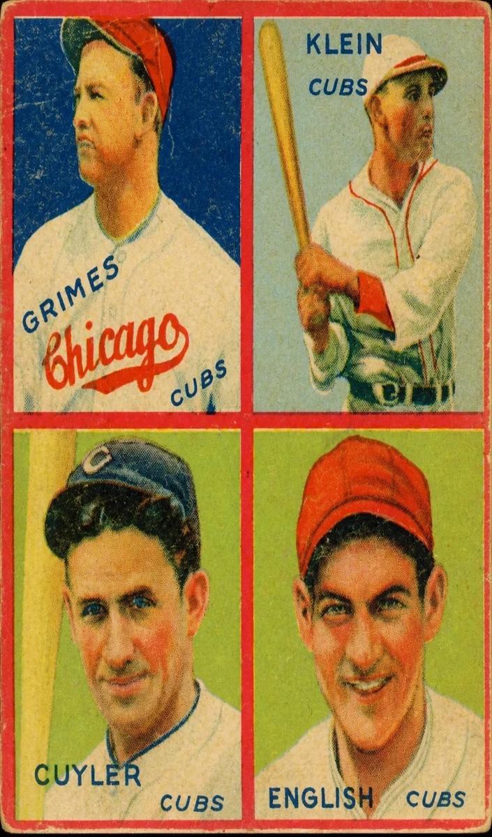 1935 R321 Goudey 4-in-1 Baseball Burleigh Grimes #NNO PSA 3