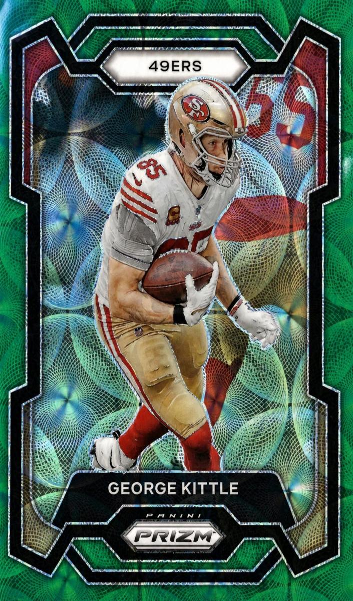 2023 Panini Prizm Football Green Scope George Kittle #271 PSA 9