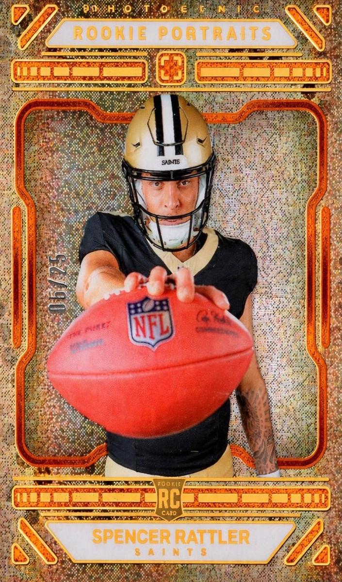 2024 Panini PhotoGenic Football Orange Spencer Rattler #153 PSA 10