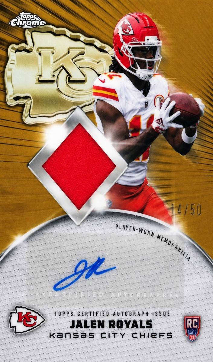 2025 Topps Chrome Football Gold Refractor Jalen Royals #RPA-JR