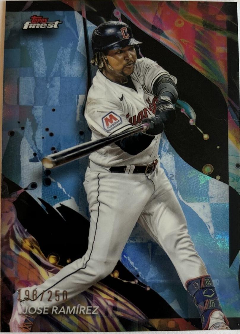 2024 Topps Finest Baseball Sky Blue Jose Ramirez #196
