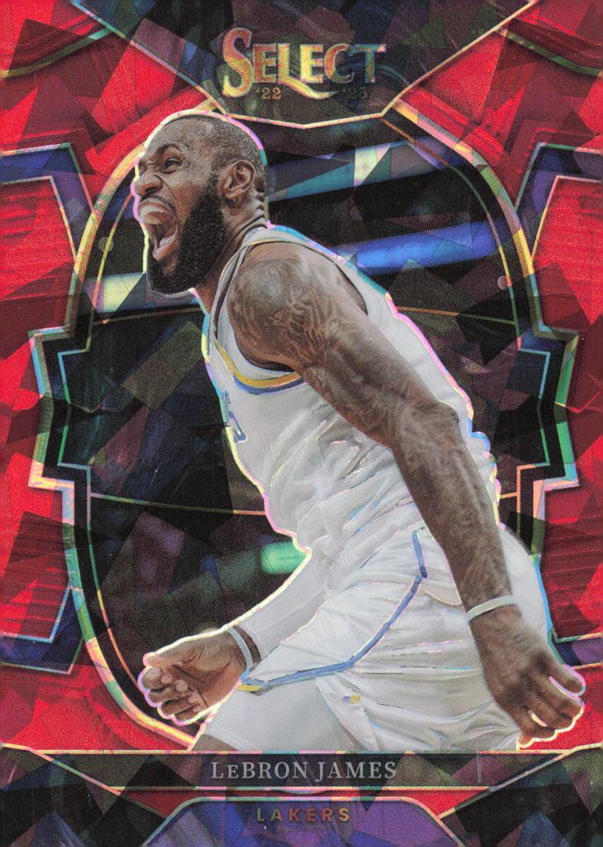 2022 Panini Select Basketball Red Cracked Ice LeBron James #26 PSA 10