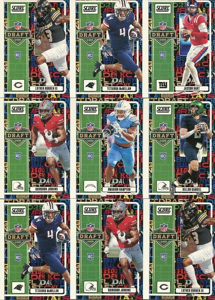 2025 Panini Score Football Tetairoa McMillan #1 SGC 9