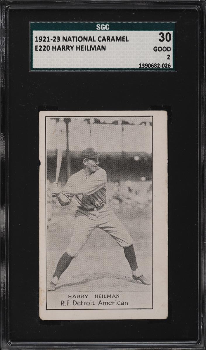 1921 National Caramel E220 Baseball Harry Heilman #NNO SGC 1
