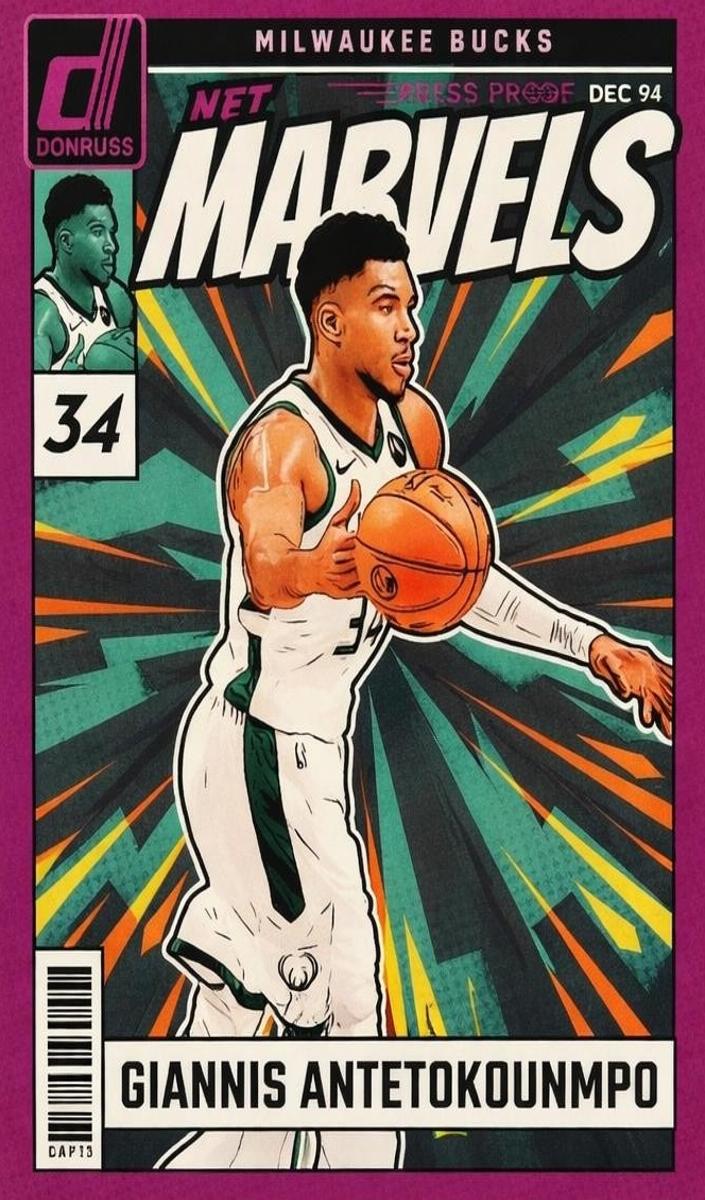 2024 Panini Donruss Basketball Press Proof Purple Giannis Antetokounmpo #17