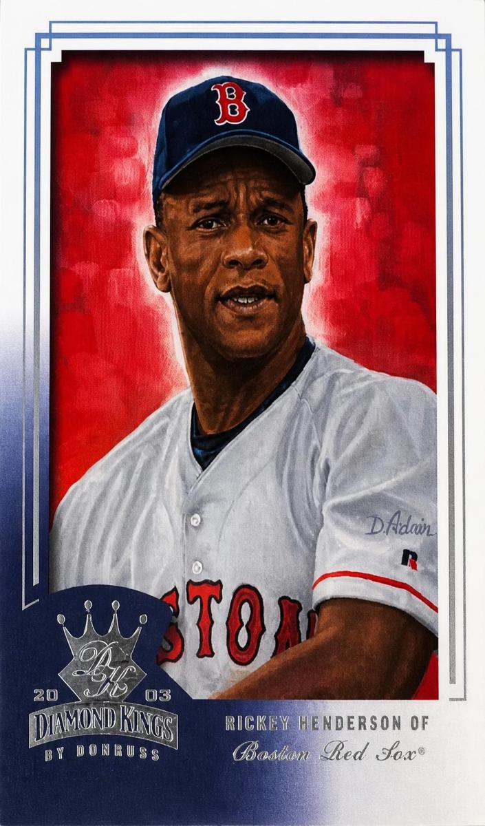 2003 Donruss Diamond Kings Baseball Rickey Henderson #14