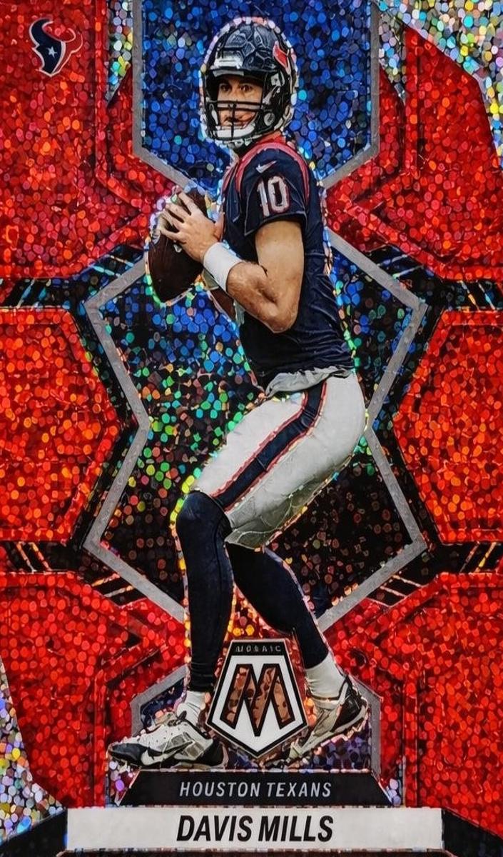 2022 Panini Mosaic Football Red Sparkle Davis Mills #76
