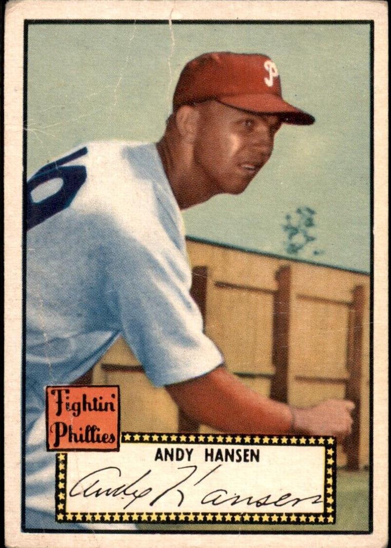 1952 Topps Baseball Andy Hansen #74