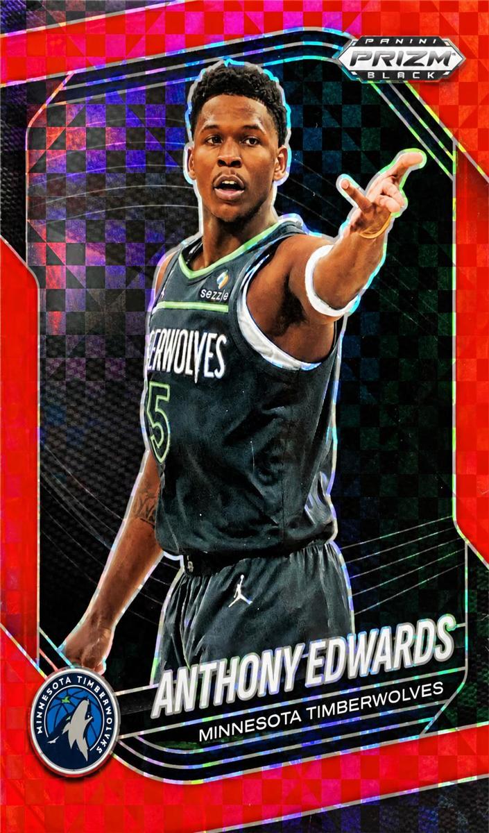 2024 Panini Prizm Black Basketball Red Power Anthony Edwards #17