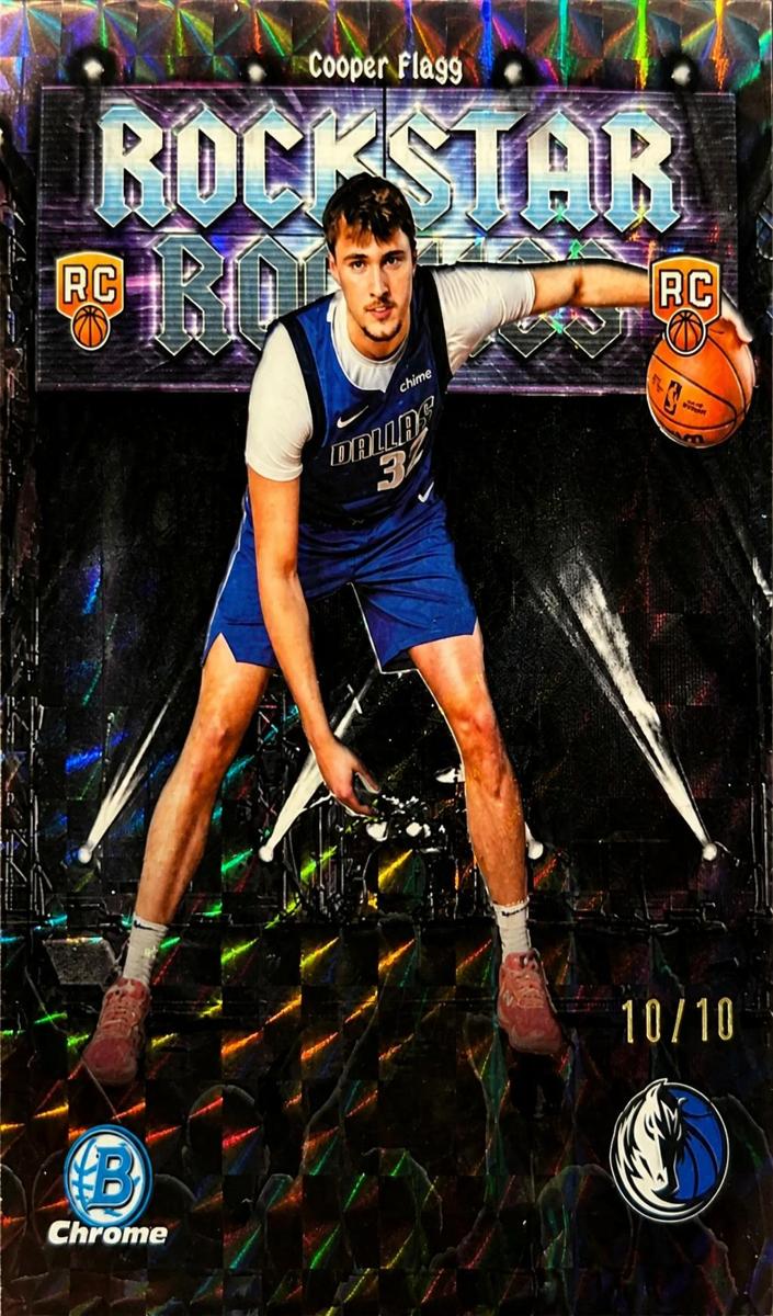 2025 Bowman Basketball Black Geometric Refractor Cooper Flagg #RR-1