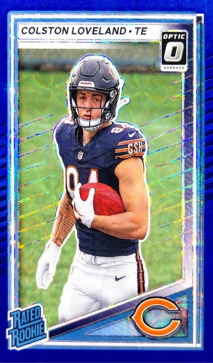 2025 Panini Donruss Football Blue Scope Colston Loveland #310 PSA 9