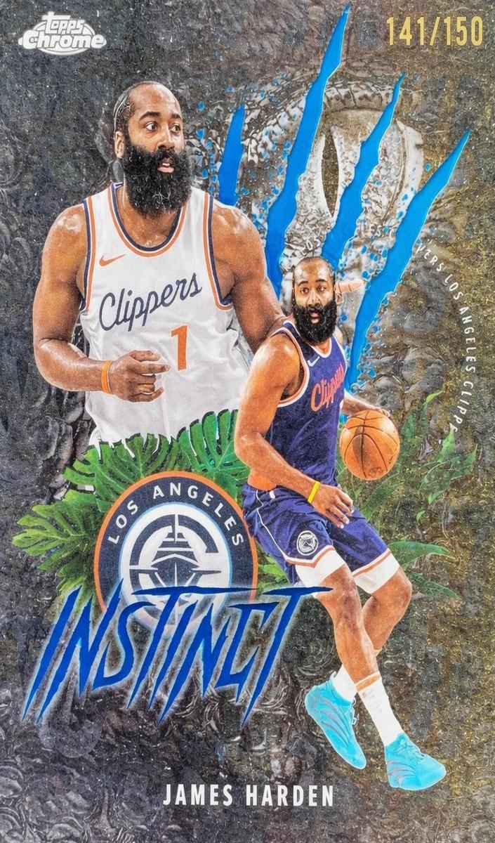 2025 Topps Chrome Basketball Blue Refractor James Harden #INS-5