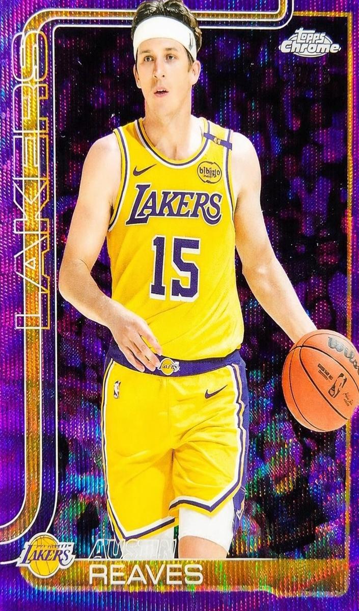 2025 Topps Chrome Basketball Purple Wave Refractor Austin Reaves #126