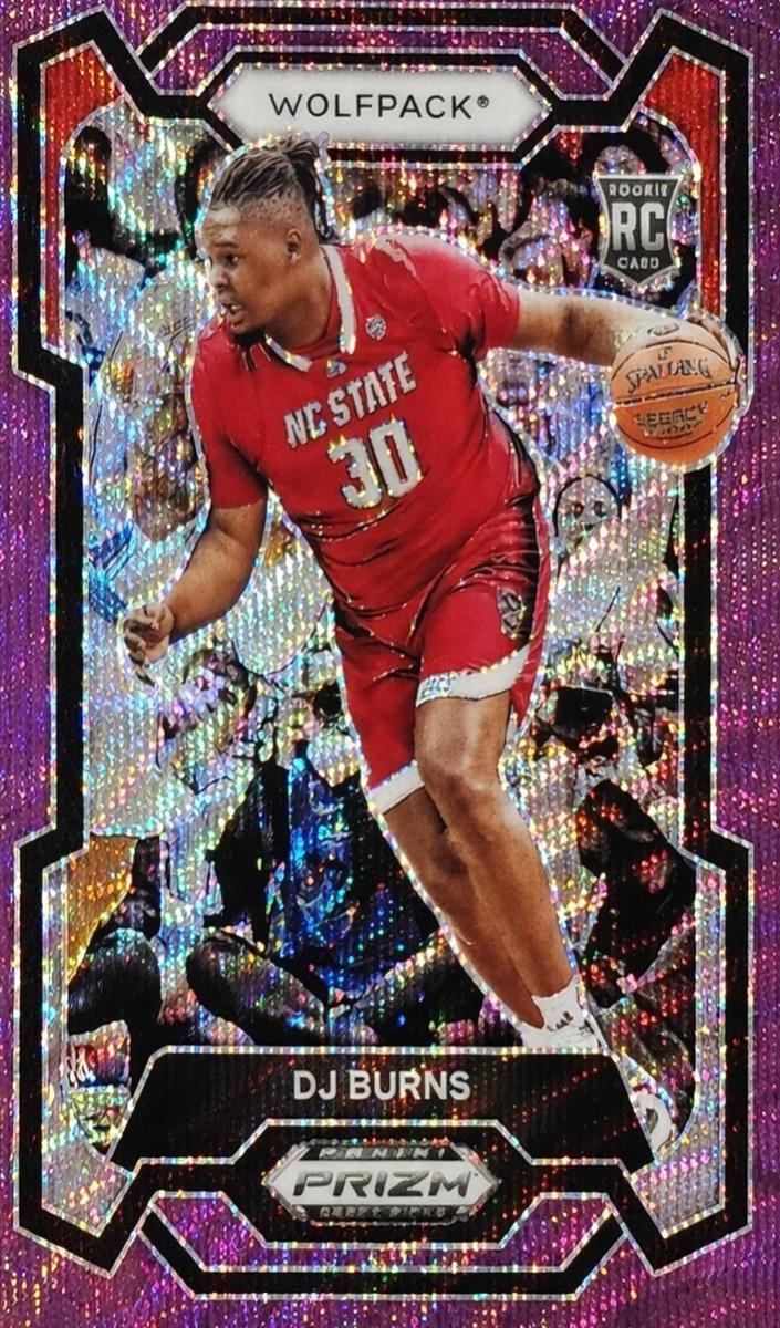 2024 Panini Prizm Draft Picks Basketball Purple Wave DJ Burns #97