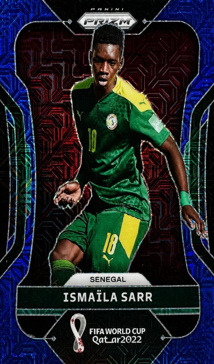 2022 Panini Prizm FIFA World Cup Qatar Soccer Blue Mojo Ismaila Sarr #249