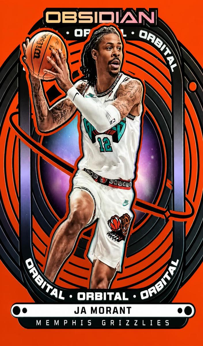 2024 Panini Obsidian Basketball Electric Etch Orange Flood Ja Morant #2 PSA 10