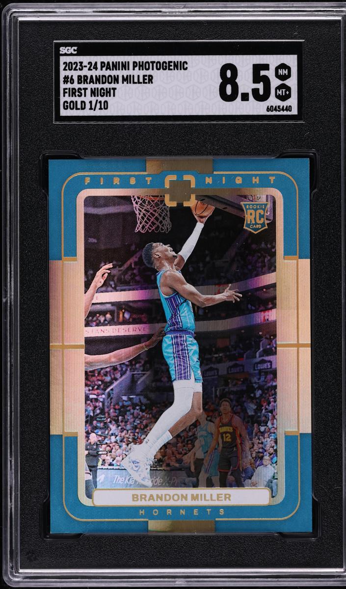 2023 Panini PhotoGenic Basketball Gold Brandon Miller #6 SGC 8.5