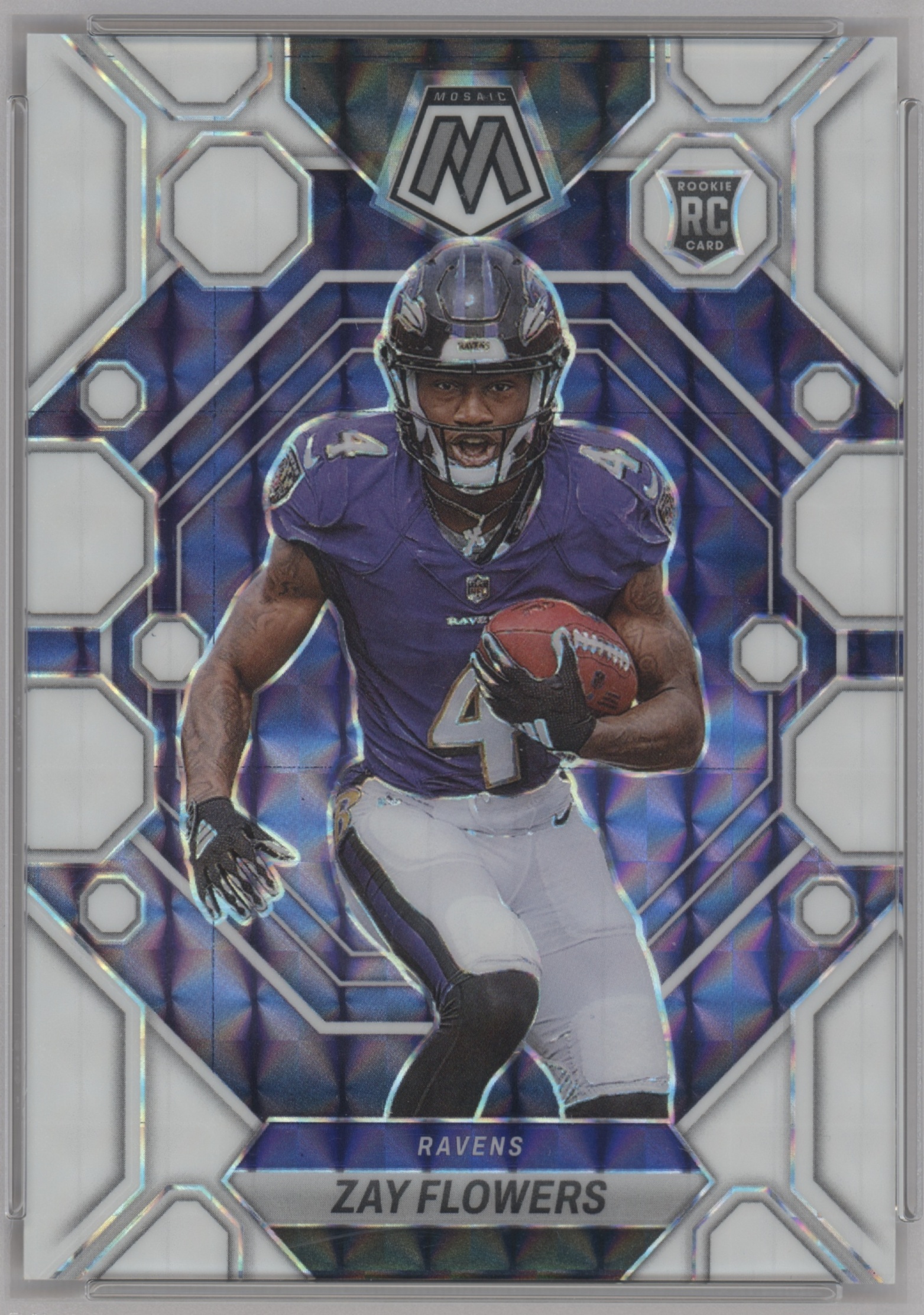 2023 Panini Mosaic Football White Zay Flowers #380