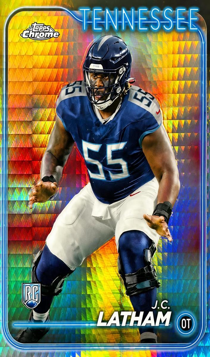 2024 Topps Chrome Football Prism Refractor J.C. Latham #270