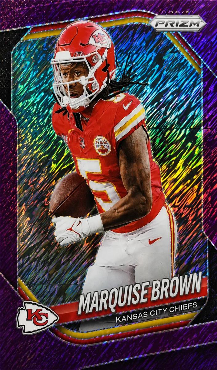 2025 Panini Prizm Football Purple Shimmer Marquise Brown #287