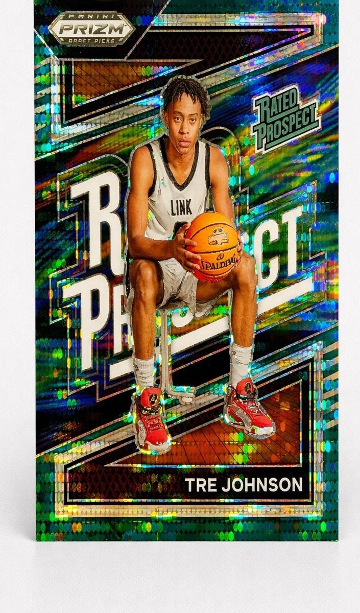 2024 Panini Prizm Draft Picks Basketball Green Pulsar Tre Johnson #15 PSA 10