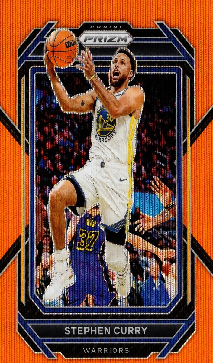 2022 Panini Prizm Basketball Orange Wave Stephen Curry #101 PSA 9