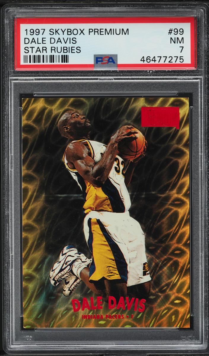 1997 Skybox Premium Basketball Star Rubies Dale Davis #99 PSA 7