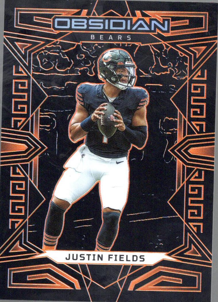 2023 Panini Obsidian Football Electric Etch Orange Justin Fields #18 PSA 9
