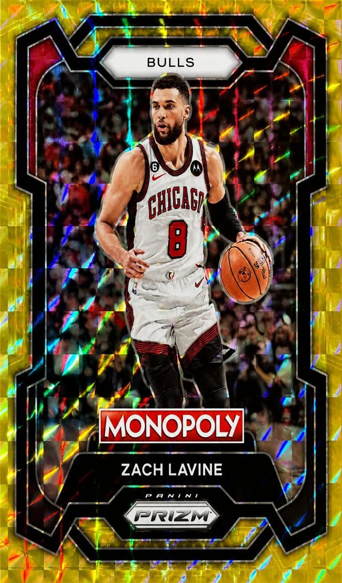 2023 Panini Prizm Monopoly Basketball Gold Zach Lavine #17 PSA 9