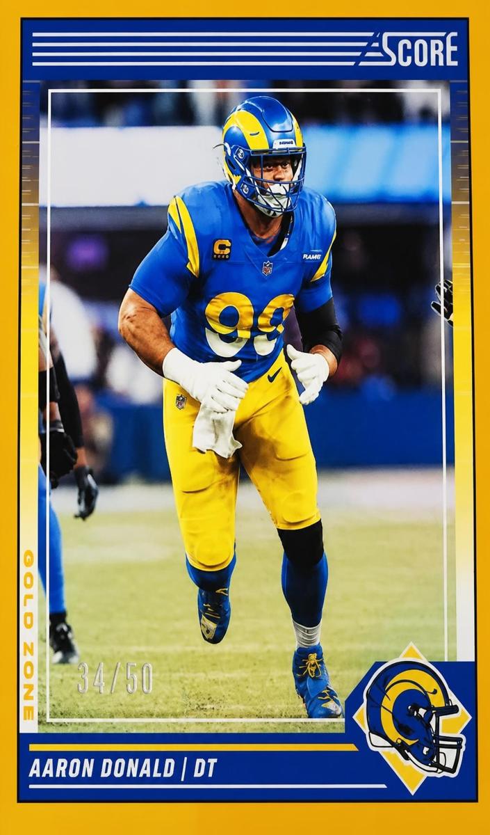 2024 Panini Score Football Gold Zone Aaron Donald #159