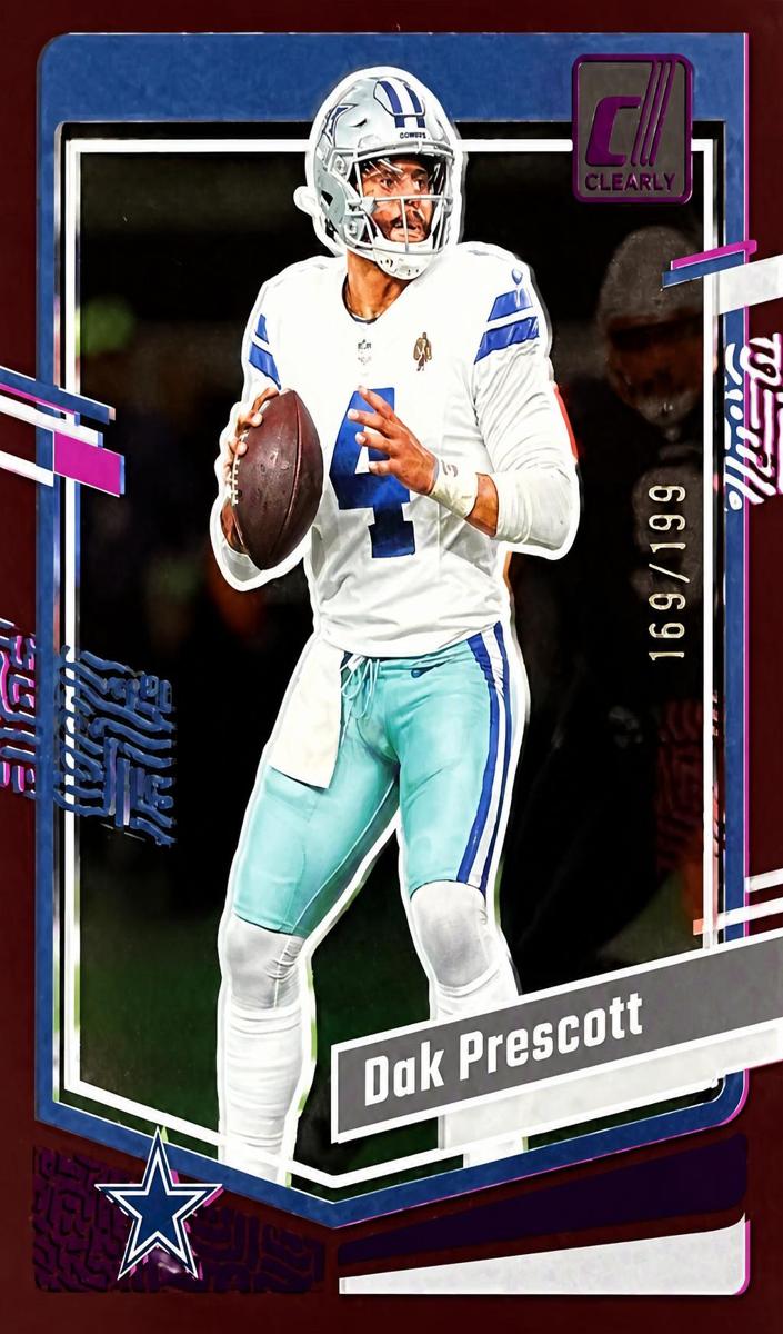 2023 Panini Clearly Donruss Football Purple Dak Prescott #14