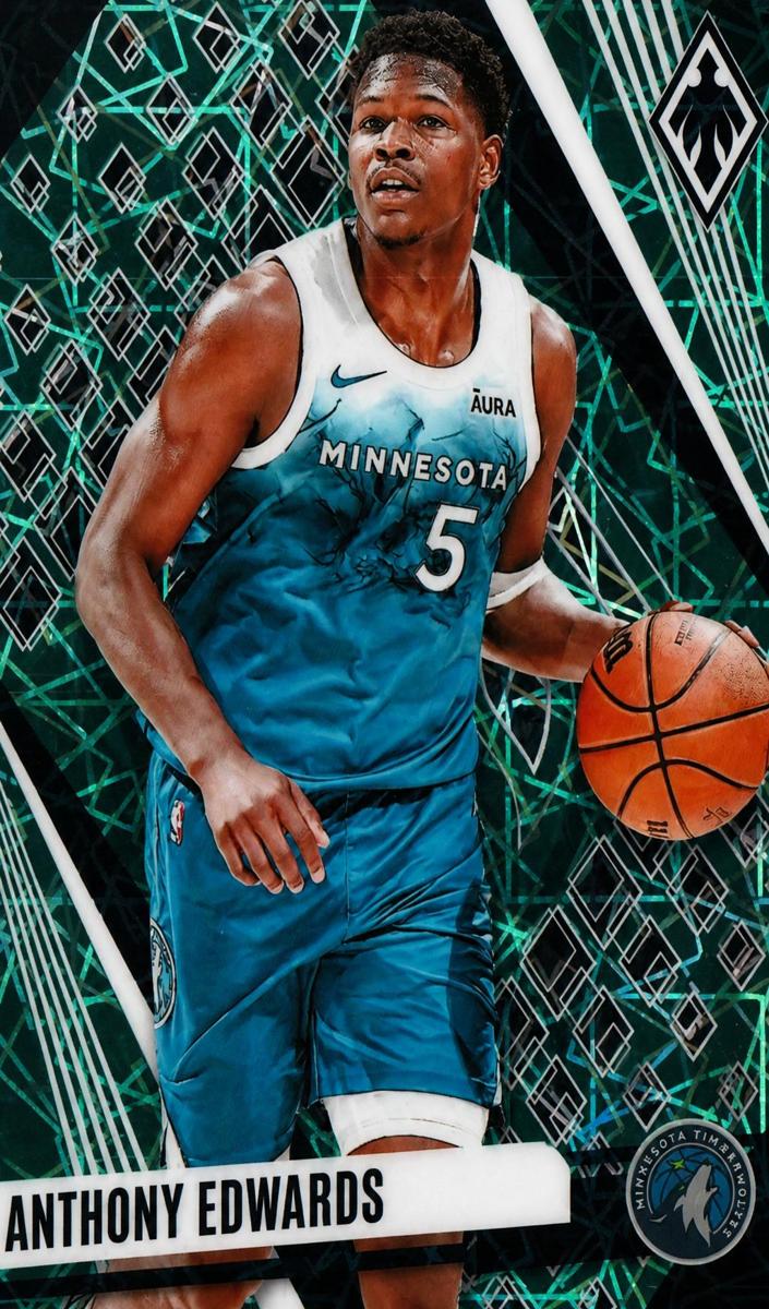 2023 Panini Phoenix Basketball Teal Lazer Anthony Edwards #227