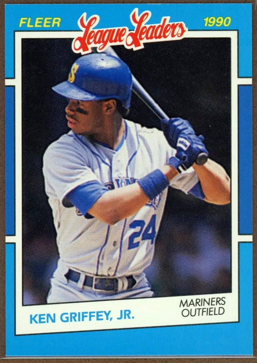 1990 Fleer League Leaders Baseball Ken Griffey Jr. #14