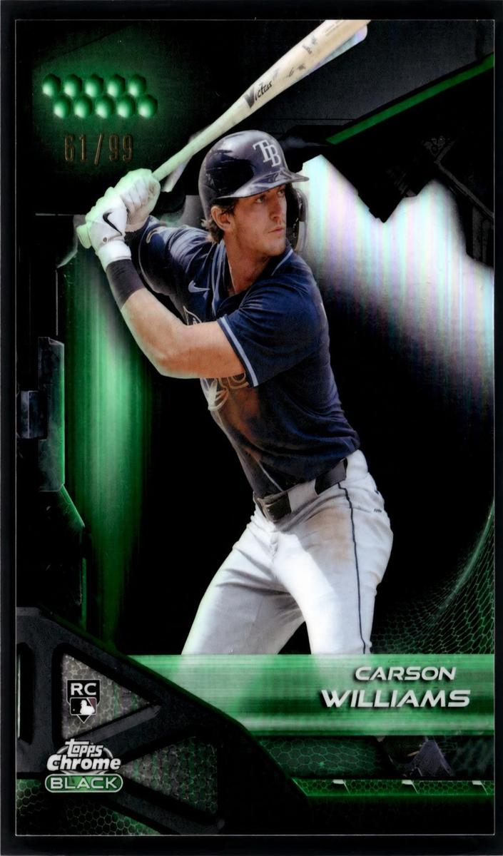 2026 Topps Chrome Black Baseball Green Refractor Carson Williams #101