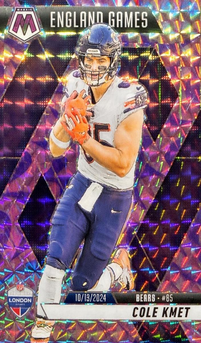 2025 Panini Mosaic Football Purple Scope Cole Kmet #254