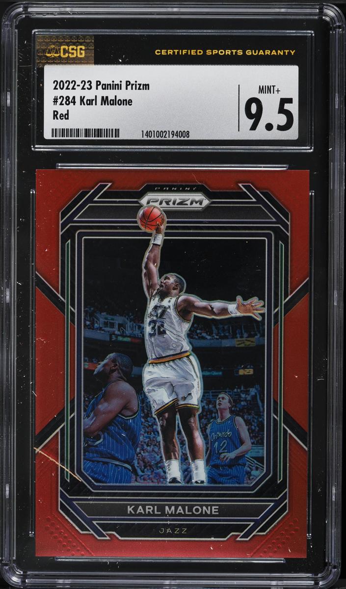 2022 Panini Prizm Basketball Red Karl Malone #284 CSG 9