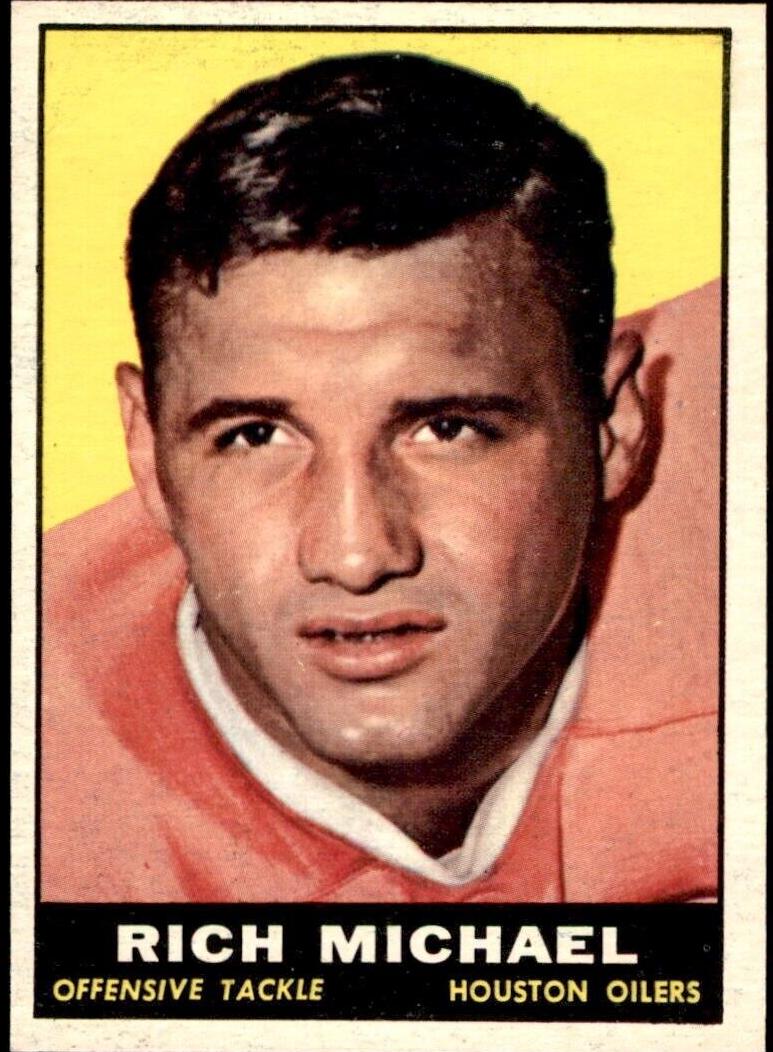 1961 Topps Football Rich Michael #143 PSA 8