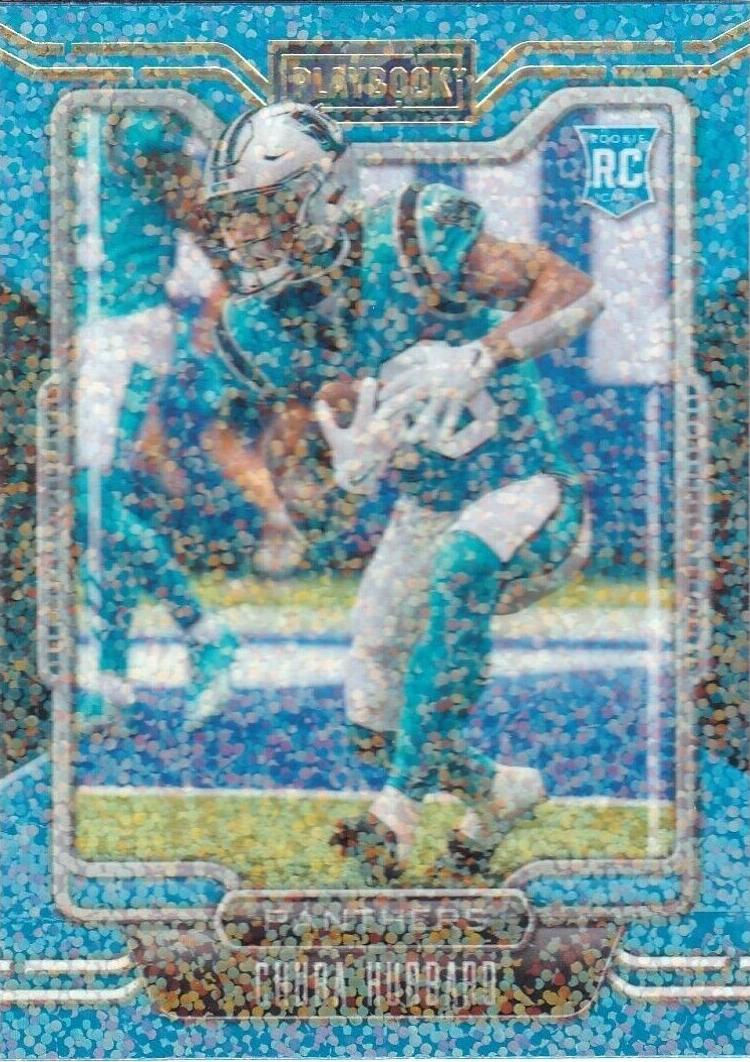 2021 Panini Playbook Football Sparkle Chuba Hubbard #134 PSA 10
