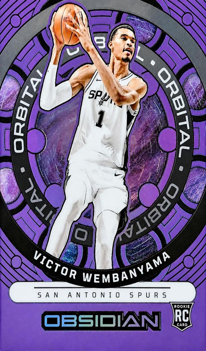 2023 Panini Obsidian Basketball Electric Etch Purple Flood Victor Wembanyama #18 PSA 7.5