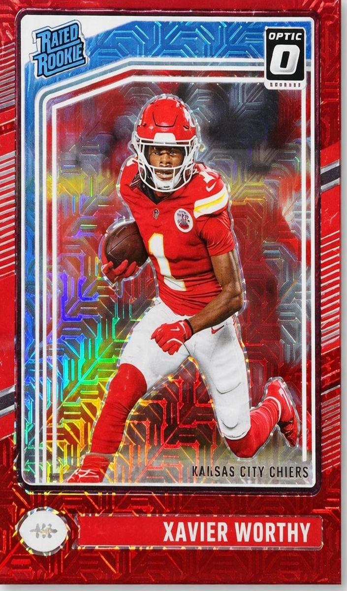 2024 Donruss Optic Football Red Mojo Xavier Worthy #300 PSA 9