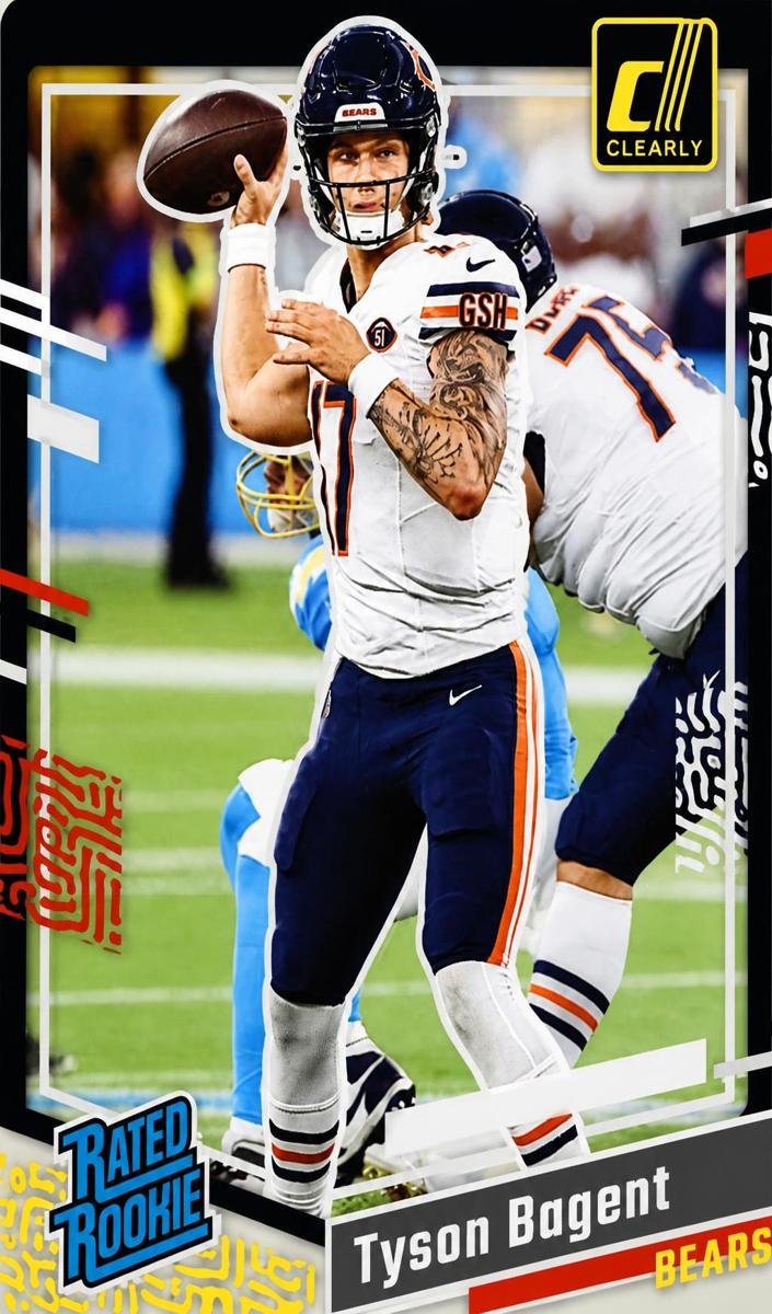 2023 Panini Clearly Donruss Football Holo Mosaic Tyson Bagent #100