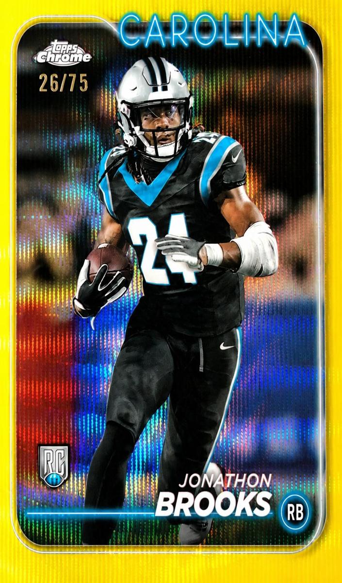 2024 Topps Chrome Football Yellow Wave Refractor Jonathon Brooks #216