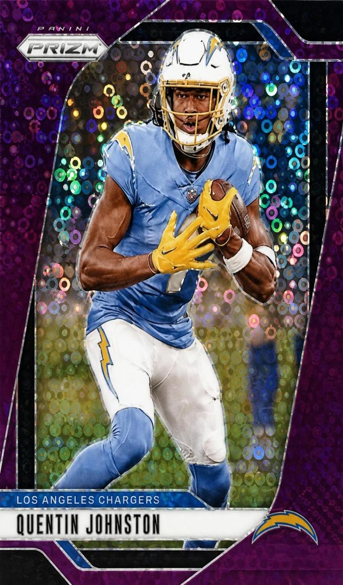 2024 Panini Prizm Football No Huddle Purple Quentin Johnston #160