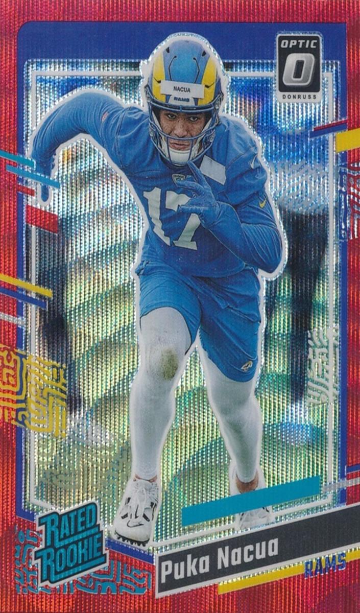 2023 Panini Donruss Football Red Wave Puka Nacua #357 PSA 9