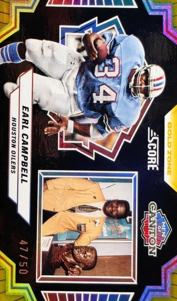 2025 Panini Score Football Gold Zone Earl Campbell #18