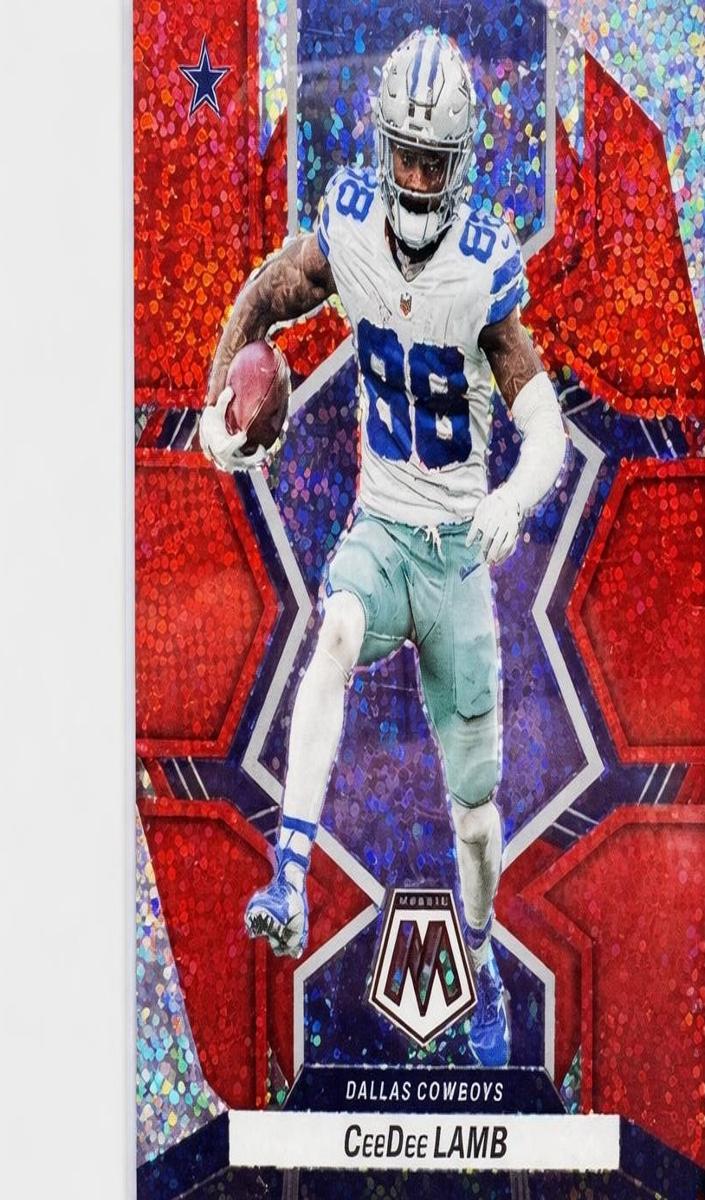 2022 Panini Mosaic Football Red Sparkle CeeDee Lamb #54 PSA 10