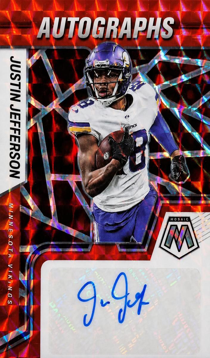 2022 Panini Mosaic Football Red Justin Jefferson #AM-JJ BGS 8.5