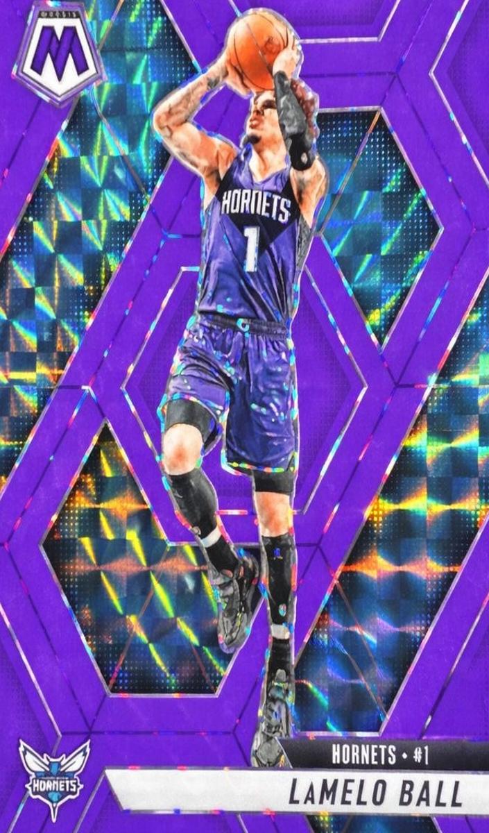 2024 Panini Mosaic Basketball Purple Fluorescent LaMelo Ball #190