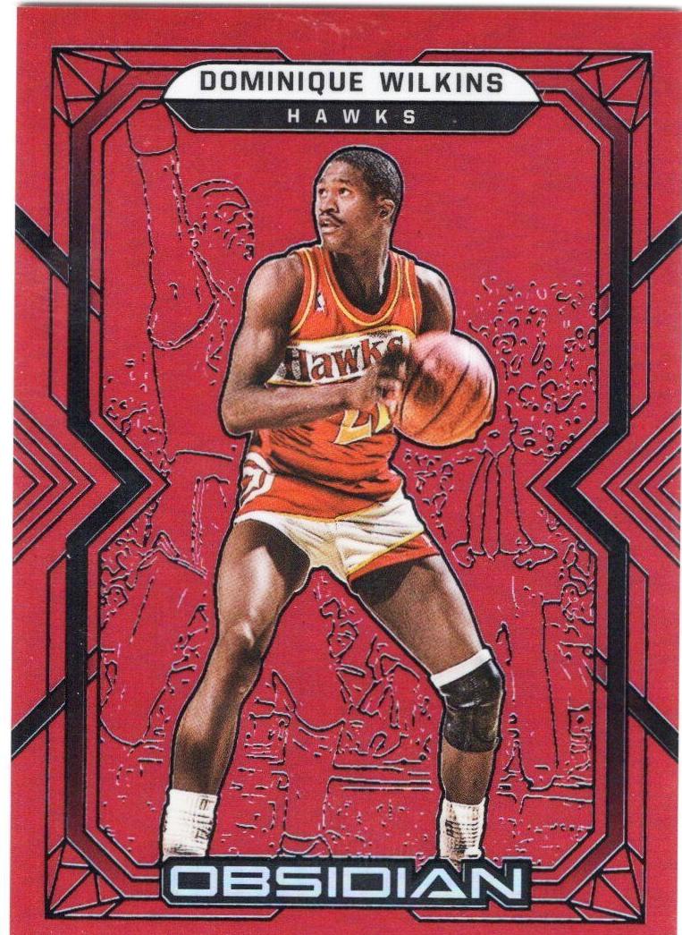 2021 Panini Obsidian Basketball Electric Etch Red Flood Dominique Wilkins #143 PSA 8.5