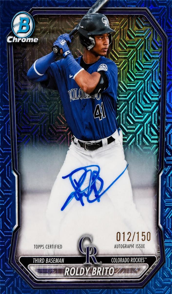 2026 Bowman Mega Box Baseball Blue Mojo Refractor Roldy Brito #BMA-RB